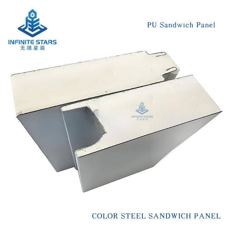 Fireproof Sandwich Insulated Rock Wool PU Board Metal Siding